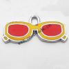 Zinc Alloy Enamel Pendant, Glasses 29x14mm, Sold by PC