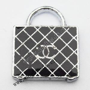 Zinc Alloy Enamel Pendant, Bag 15x16mm, Sold by PC