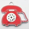 Zinc Alloy Enamel Pendant, Phone 40x39mm, Sold by PC