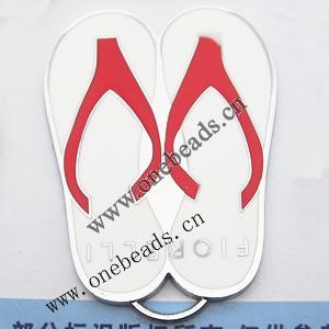 Zinc Alloy Enamel Pendant, Shoes 37x51mm, Sold by PC