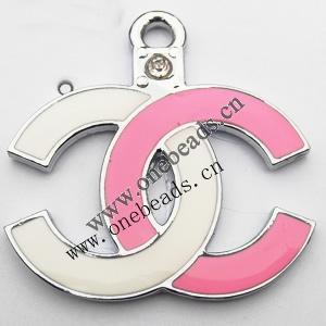 Zinc Alloy Enamel Pendant, 47x49mm, Sold by PC