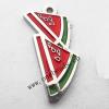 Zinc Alloy Enamel Pendant, Fruit 13x24mm, Sold by PC