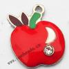 Zinc Alloy Enamel Pendant, Fruit 20x25mm, Sold by PC