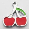 Zinc Alloy Enamel Pendant, Fruit 18x19mm, Sold by PC