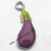 Zinc Alloy Enamel Pendant, Vegetables 10x28mm, Sold by PC