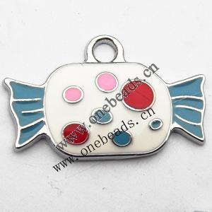 Zinc Alloy Enamel Pendant, 26x16mm, Sold by PC