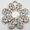 Zinc Alloy Enamel Pendant, Flower 22x25mm, Sold by PC