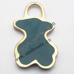 Zinc Alloy Enamel Pendant, 17x28mm, Sold by PC