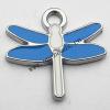 Zinc Alloy Enamel Pendant, Dragonfly 19x20mm, Sold by PC