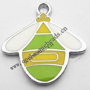 Zinc Alloy Enamel Pendant, Animal 20x24mm, Sold by PC