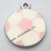 Zinc Alloy Enamel Pendant, Flat Round 18x23mm, Sold by PC