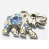 Pendant with Crystal, Nickel-Free & Lead-Free Zinc Alloy Jewelry Findings, Elephant 18x22mm, Sold by PC 