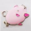 Pendant, Nickel-Free & Lead-Free Zinc Alloy Jewelry Findings, Pig 18x20mm, Sold by PC 