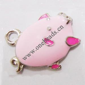 Pendant, Nickel-Free & Lead-Free Zinc Alloy Jewelry Findings, Pig 18x20mm, Sold by PC 