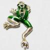 Pendant, Nickel-Free & Lead-Free Zinc Alloy Jewelry Findings, Frog 17x34mm, Sold by PC 