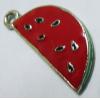 Pendant, Nickel-Free & Lead-Free Zinc Alloy Jewelry Findings, Watermelon 11.5x27mm, Sold by PC 