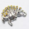 Pendant with Crystal, Nickel-Free & Lead-Free Zinc Alloy Jewelry Findings, Hedgehog 17x23mm, Sold by PC 
