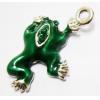 Pendant with Crystal, Nickel-Free & Lead-Free Zinc Alloy Jewelry Findings, Frog,18x25mm, Sold by PC 