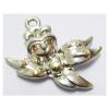 Pendant with Crystal, Nickel-Free & Lead-Free Zinc Alloy Jewelry Findings, Angel,25mm, Sold by PC 