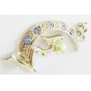 Pendant with Crystal, Nickel-Free & Lead-Free Zinc Alloy Jewelry Findings, Crescent,22x47mm, Sold by PC 
