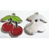 Zinc Alloy Enamel Pendant/Drop, Fruit 21x24mm, Sold by Bag