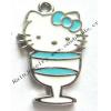 Zinc Alloy Enamel Pendant/Drop, Cat 20x27mm, Sold by Bag