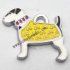 Zinc Alloy Enamel Pendant, Dog 21x18mm, Sold by PC