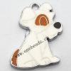 Zinc Alloy Enamel Pendant, Dog 16x23mm, Sold by PC