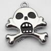 Zinc Alloy Enamel Pendant, Skeleton 22x20mm, Sold by PC