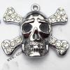 Zinc Alloy Enamel Pendant, Skeleton 32x28mm, Sold by PC