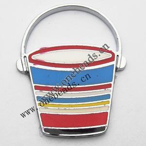 Zinc Alloy Enamel Pendant, Bucket 23x29mm, Sold by PC
