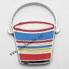 Zinc Alloy Enamel Pendant, Bucket 23x29mm, Sold by PC