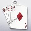 Zinc Alloy Enamel Pendant, Poker 40x48mm, Sold by PC