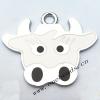 Zinc Alloy Enamel Pendant, Cattle Head 50x50x4mm, Sold by PC