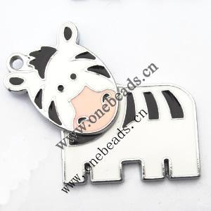 Zinc Alloy Enamel Pendant, Cattle 35x42mm, Sold by PC