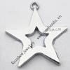 Zinc Alloy Enamel Pendant, Hollow Star 25x28mm, Sold by PC