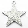 Zinc Alloy Enamel Pendant, Star 25x28mm, Sold by PC