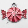 Zinc Alloy Enamel Pendant, 17x18mm, Sold by PC