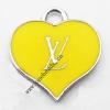 Zinc Alloy Enamel Pendant, Heart 24x32mm, Sold by PC