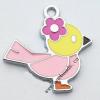 Zinc Alloy Enamel Pendant, Bird 23x23mm, Sold by PC