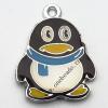 Zinc Alloy Enamel Pendant, QQ 19x24mm, Sold by PC