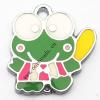 Zinc Alloy Enamel Pendant, Cartoon Frog 21x21mm, Sold by PC