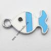 Zinc Alloy Enamel Pendant, Fish 22x19mm, Sold by PC