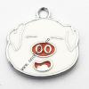 Zinc Alloy Enamel Pendant, Animal Head 15x15mm, Sold by PC