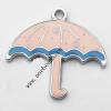 Zinc Alloy Enamel Pendant, Umbrellas 27x26mm, Sold by PC
