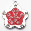 Zinc Alloy Enamel Pendant, Flower 24x28mm, Sold by PC