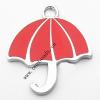 Zinc Alloy Enamel Pendant, Umbrellas 25x27mm, Sold by PC