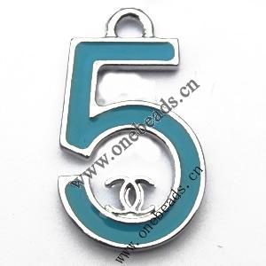 Zinc Alloy Enamel Pendant, 15x25mm, Sold by PC