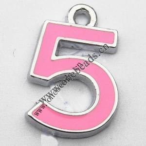 Zinc Alloy Enamel Pendant, 12x19mm, Sold by PC