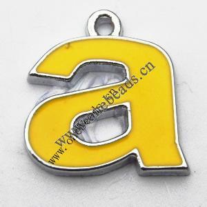 Zinc Alloy Enamel Pendant, 15x17mm, Sold by PC